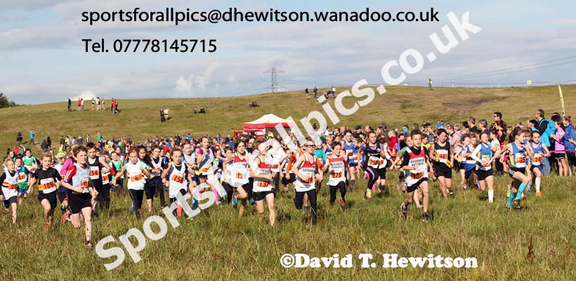 Under-11s start, North East Harrier League, Cramlington. Photo: David T. Hewitson/Sports for All Pics